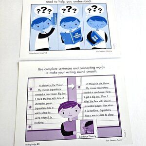 2 Rigby Literacy by Design: Writing(21) & Comprehension(10) Bridge Cards Grade 1